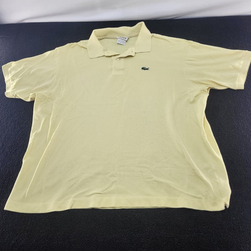 Lacoste - Classic Fit Men's Solid Yellow Polo Shirt W Crocodile Logo Size Xl 811